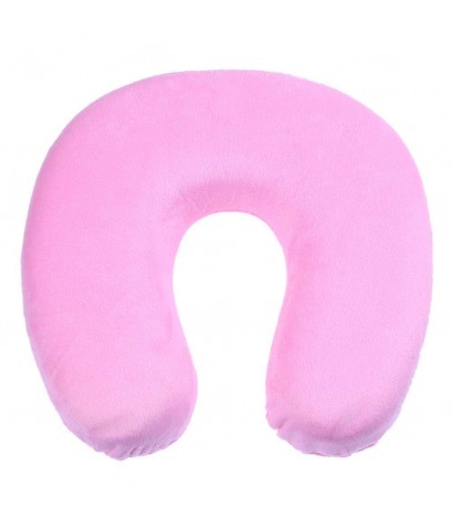 Neck Pillow Memory Foam U Shape Pillow Neck Head Support Cushion(Pink)