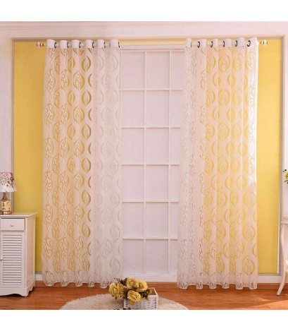 Hook Flowers Jacquard Yarn Window Punching Curtains Shading Purdah