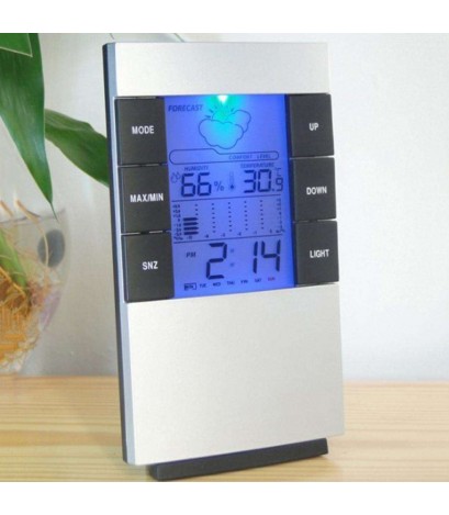 Multifunction Home LED Light Digital Calendar Thermometer Hygrometer Clock