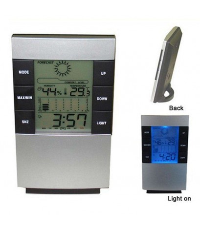 Multifunction Home LED Light Digital Calendar Thermometer Hygrometer Clock