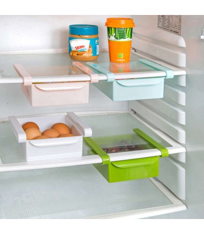 Slide Kitchen Fridge Freezer Space Saver Organizer Storage Rack