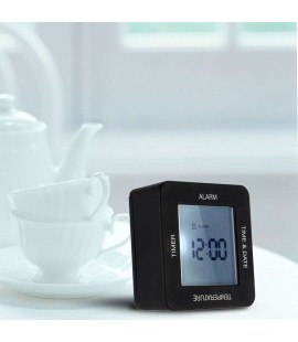 Digital Rotating Alarm Clock with Timer, Alarm, Time, Calendar annd Tempera