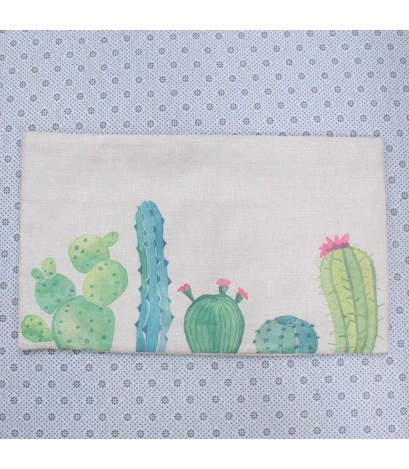 Creative Cactus Pattern Thick Cotton Pillowcases 30 x 50 Waist Pillowcases