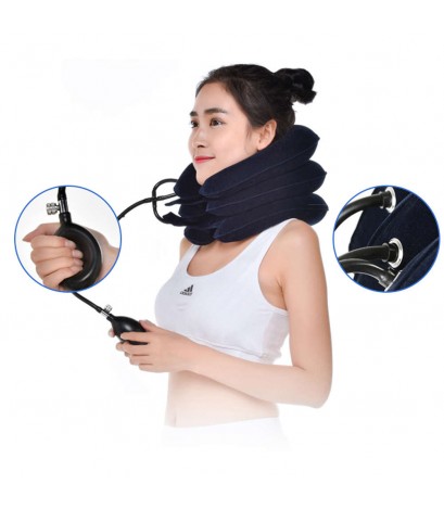 Air Inflatable Pillow Cervical Neck Head Pain Traction Supportapphire)