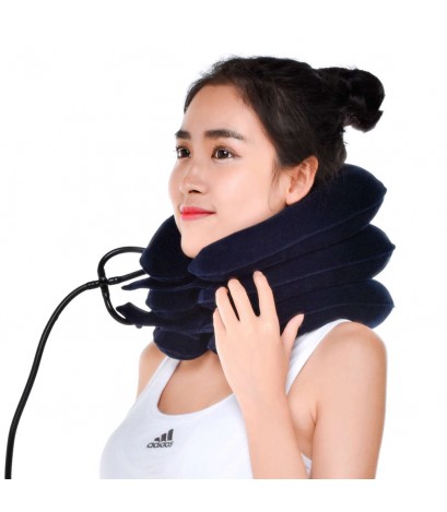 Air Inflatable Pillow Cervical Neck Head Pain Traction Supportapphire)