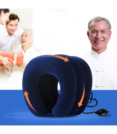 Air Inflatable Pillow Cervical Neck Head Pain Traction Supportapphire)