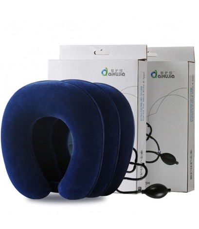 Air Inflatable Pillow Cervical Neck Head Pain Traction Supportapphire)