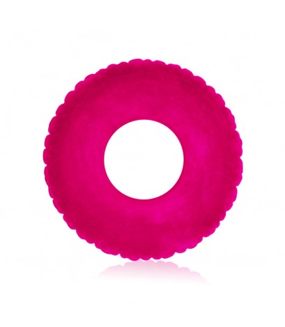 Inflatable Ring Round Cushion Hemorrhoid Medical Donut Seat Pad (Rose Red)