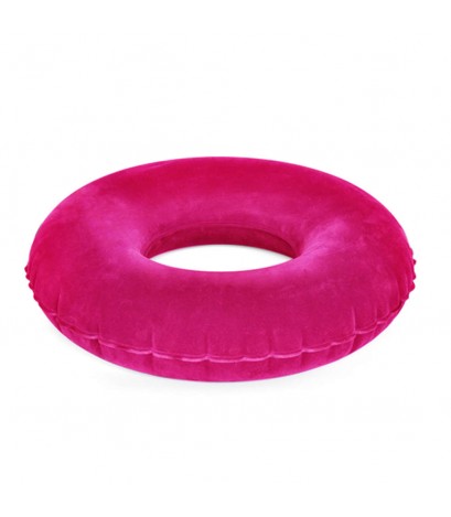 Inflatable Ring Round Cushion Hemorrhoid Medical Donut Seat Pad (Rose Red)