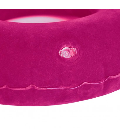 Inflatable Ring Round Cushion Hemorrhoid Medical Donut Seat Pad (Rose Red)