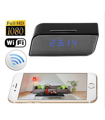 Wireless HD Mirror Alarm Clock Night Version Remote Control Camera