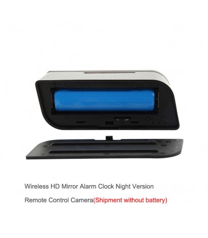 Wireless HD Mirror Alarm Clock Night Version Remote Control Camera