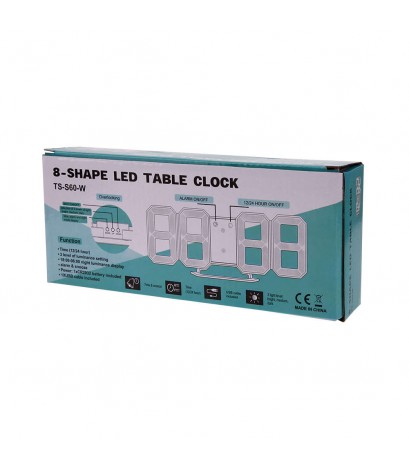 Modern Digital LED Table Clock Watches 24 or 12-Hour Display Alarm Snooze