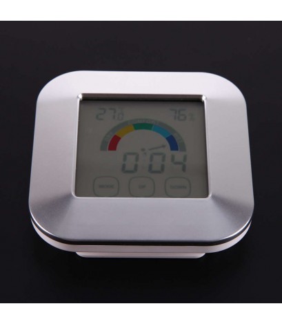 Desk Touch Screen Color Display Clock Temperature Humidity Thermometer Tool