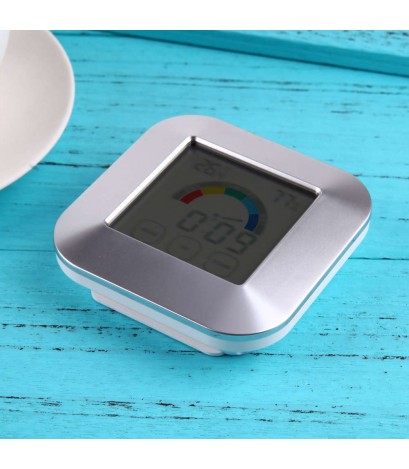 Desk Touch Screen Color Display Clock Temperature Humidity Thermometer Tool