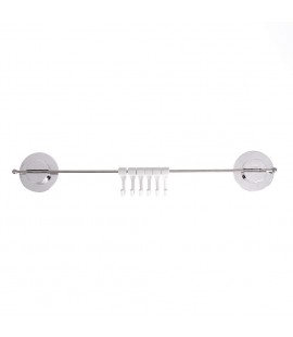 Stainless Steel Vacuum Suction Cup Sucker Hanger Holder Rack 6 Hooks