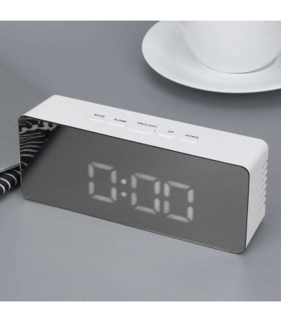 TS-S69 Multifunction Digital LED Mirror Clock Alarm with Temperature Snooze