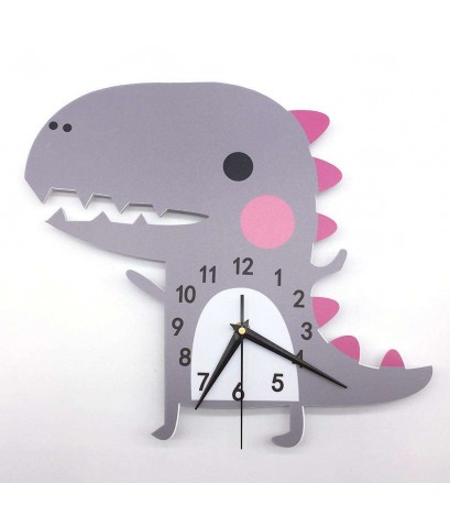 3D Animal Wall Clock Dinosaur Pattern Design Decoration for Home Bedroom