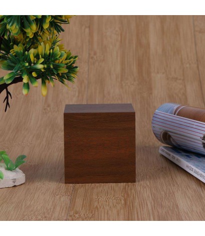 Creative LED Alarm Clock Cube Wooden Voice Control LED Digital Clocks