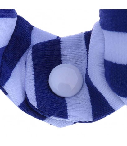 U-type Pillow Particle Striped Travel Portable Sleeping Neck Pillow(Blue)