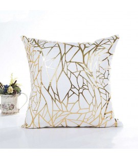 Bronzing Cushion Cover Zipper Pillow Cover Decorative Pillow Case