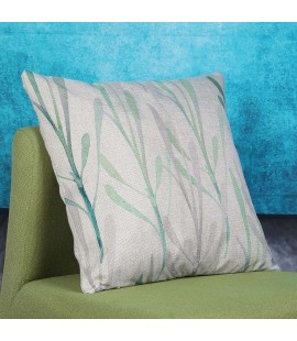 Creative Seaweed Green Leaf Cotton Linen Pillow Cushion Cover(Style 1)