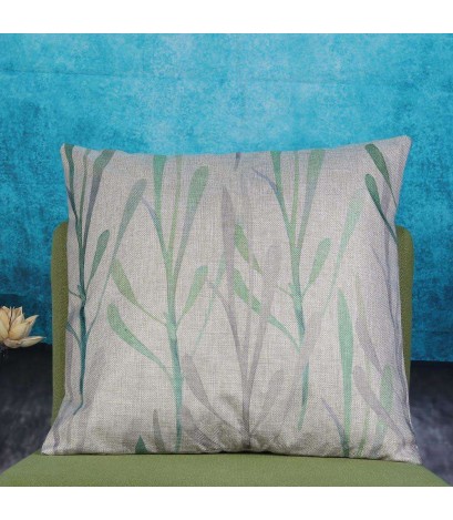 Creative Seaweed Green Leaf Cotton Linen Pillow Cushion Cover(Style 1)