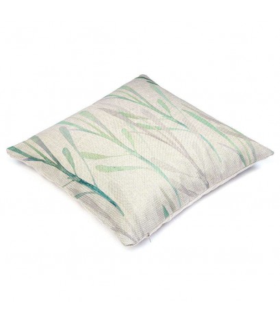 Creative Seaweed Green Leaf Cotton Linen Pillow Cushion Cover(Style 1)