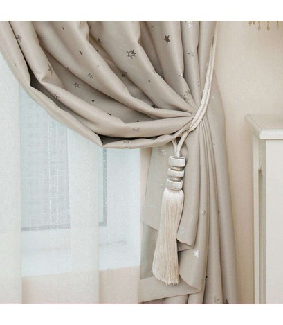 Full Blackout Shading Stars Bedroom Balcony Curtains Hook Grommet Purdah