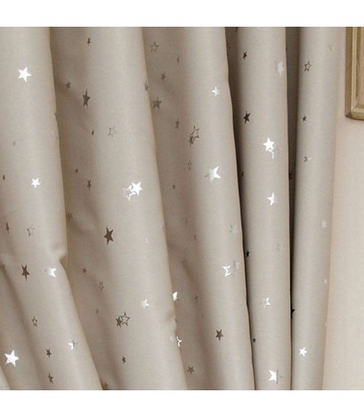 Full Blackout Shading Stars Bedroom Balcony Curtains Hook Grommet Purdah