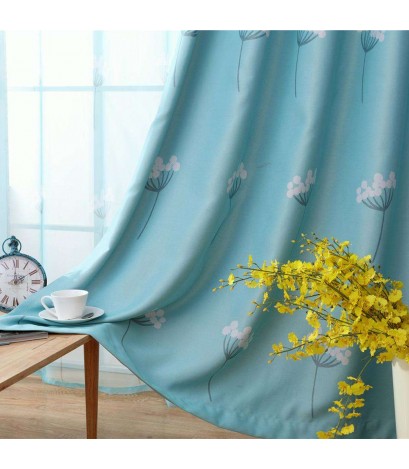 Dandelion Blackout Curtain Window Shading Screen Bedroom Blind Cloth Decor