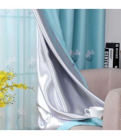 Dandelion Blackout Curtain Window Shading Screen Bedroom Blind Cloth Decor