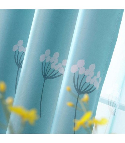 Dandelion Blackout Curtain Window Shading Screen Bedroom Blind Cloth Decor