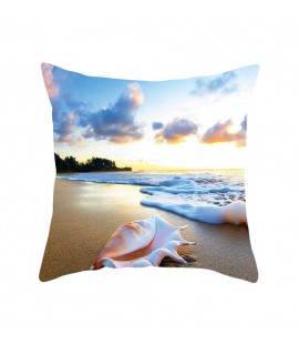 Sea Printing Pillowcase Car Sofa Throw Pillowslip Cover Home Cushion Case(D