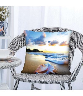 Sea Printing Pillowcase Car Sofa Throw Pillowslip Cover Home Cushion Case(D