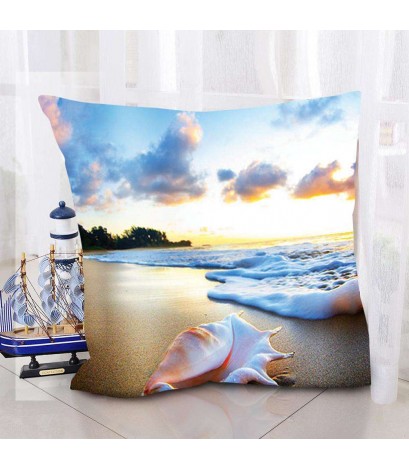 Sea Printing Pillowcase Car Sofa Throw Pillowslip Cover Home Cushion Case(D