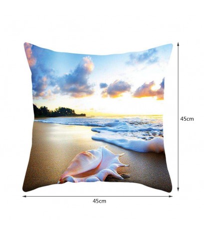 Sea Printing Pillowcase Car Sofa Throw Pillowslip Cover Home Cushion Case(D