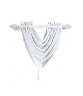 Washable Voile Gauze Tassel Hanging Shading Curtain Window Purdah