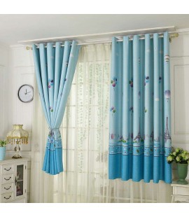 Hot Air Balloon Tower Pattern Shading Curtain Drape Window Blind Home Decor