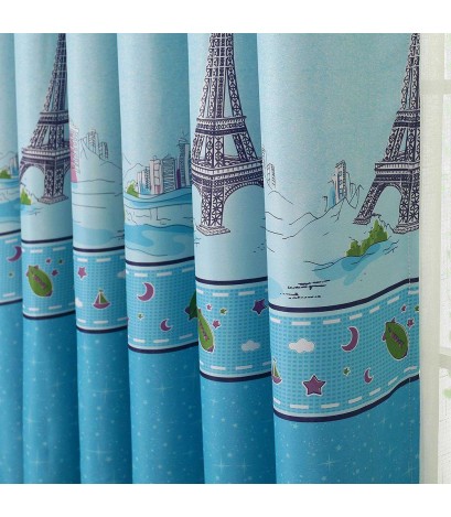 Hot Air Balloon Tower Pattern Shading Curtain Drape Window Blind Home Decor