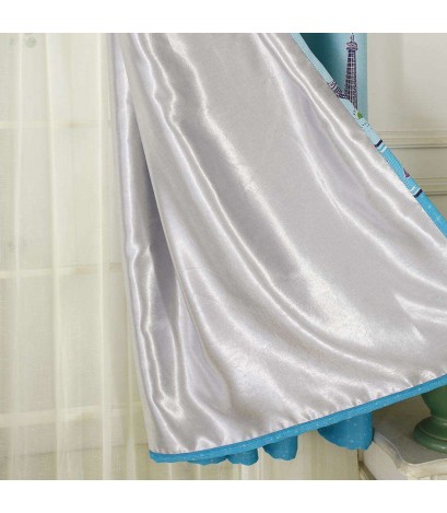 Hot Air Balloon Tower Pattern Shading Curtain Drape Window Blind Home Decor