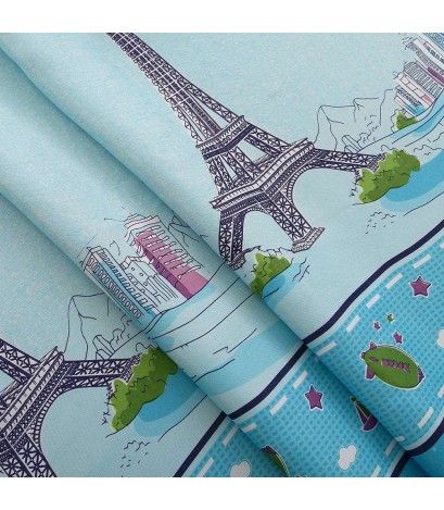 Hot Air Balloon Tower Pattern Shading Curtain Drape Window Blind Home Decor