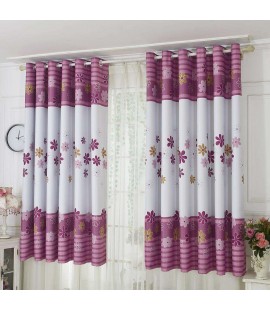 Plants Printed Blackout Shading Curtains Window Blinds Drapes Bedroom Decor