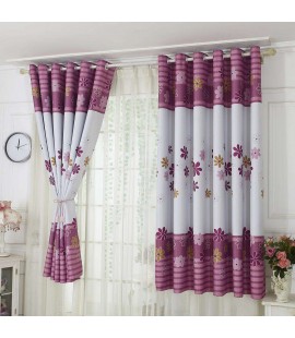 Plants Printed Blackout Shading Curtains Window Blinds Drapes Bedroom Decor