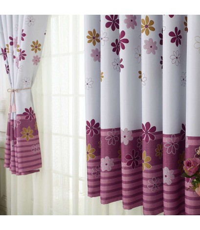 Plants Printed Blackout Shading Curtains Window Blinds Drapes Bedroom Decor