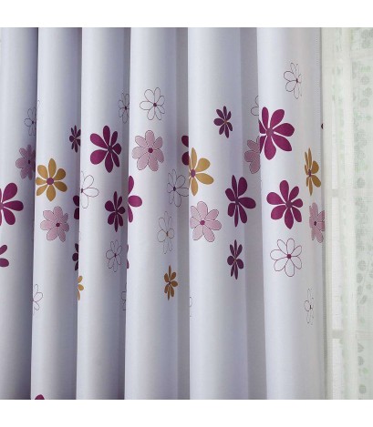 Plants Printed Blackout Shading Curtains Window Blinds Drapes Bedroom Decor