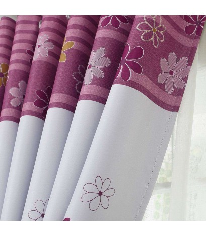 Plants Printed Blackout Shading Curtains Window Blinds Drapes Bedroom Decor