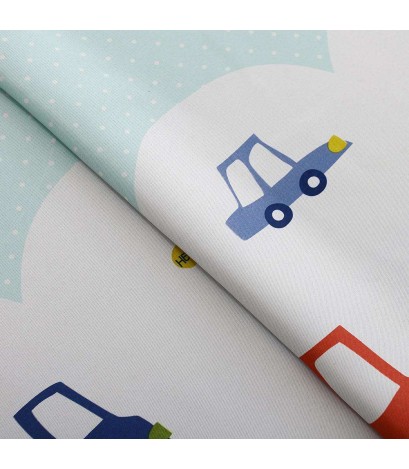 Cartoon Car Print Blackout Curtains Window Blinds Drapes Purdah Home Decor