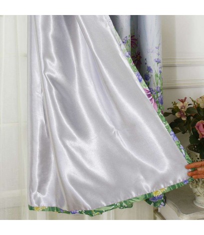 Flowers Print Shading Window Curtain Blinds Drapes Purdah Screen Home Decor