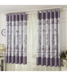 Bamboo Printing Shading Curtain Blinds Drapes Purdah Living Room Home Decor